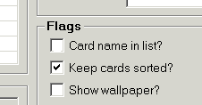 Card name not in list
