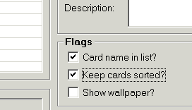 Keep cards sorted flag